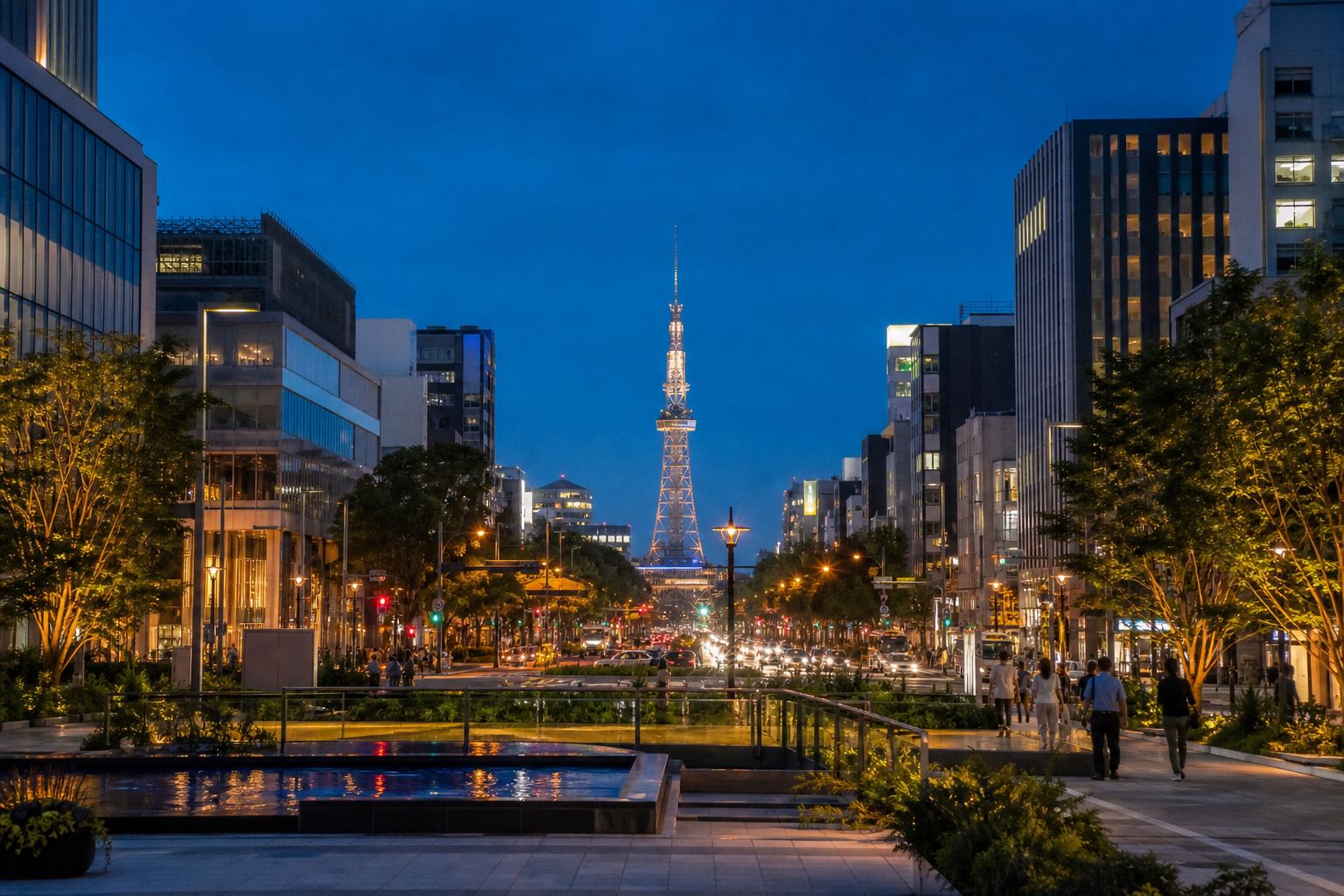 GGPL 名古屋・栄 周辺の夜景、ライブポーカーエリア